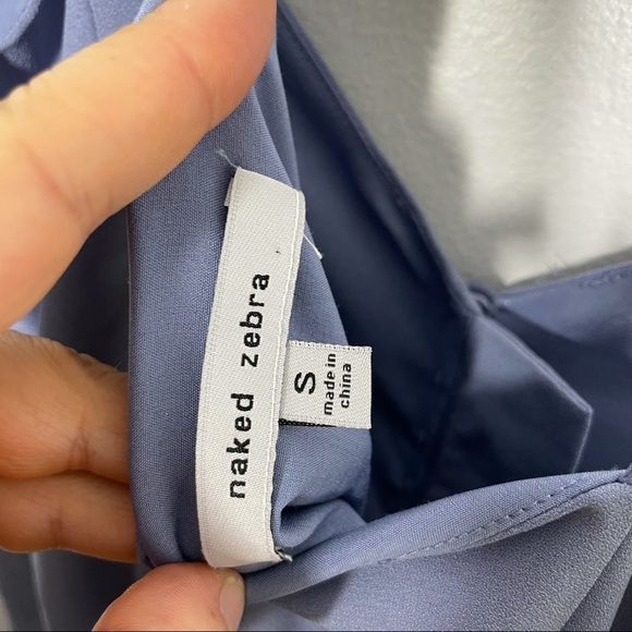 Naked Zebra Midi Button Front Dress Womens S - Picture 3 of 4